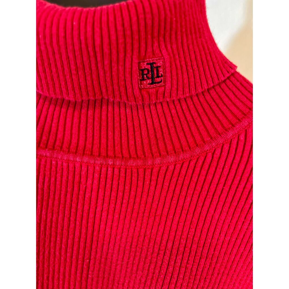 Ralph Lauren Vintage Red Turtleneck XL 100% Cotton